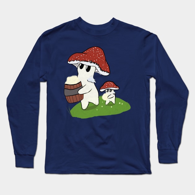 Worker Mushrooms Long Sleeve T-Shirt by Freeflight08